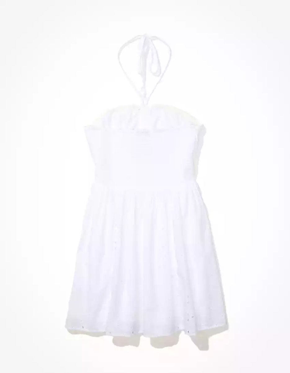 Mini Robe American Eagle AE Cinch Halter Blanche Femme | GAP-65653305